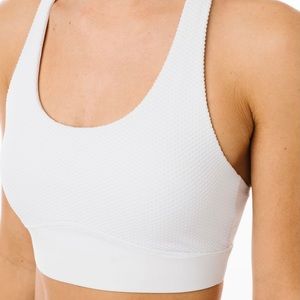 Zyia active white polka dot adjustable bra